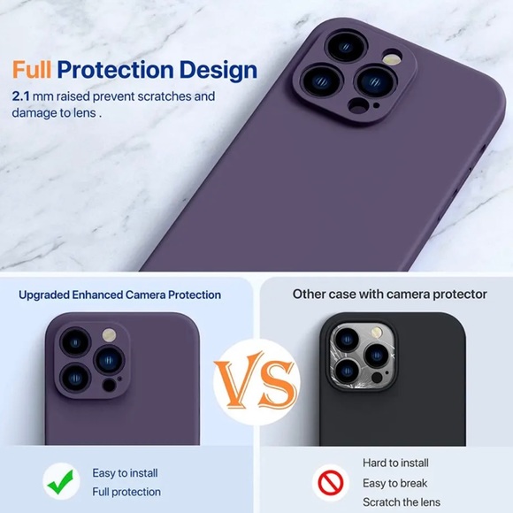 Miracase for iPhone 14 Pro Max Case with 2 Pack Screen Protectors PURPLE NIB - Picture 5 of 7
